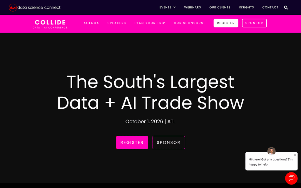 Homepage of the official COLLIDE Data + AI Conference 2026 website