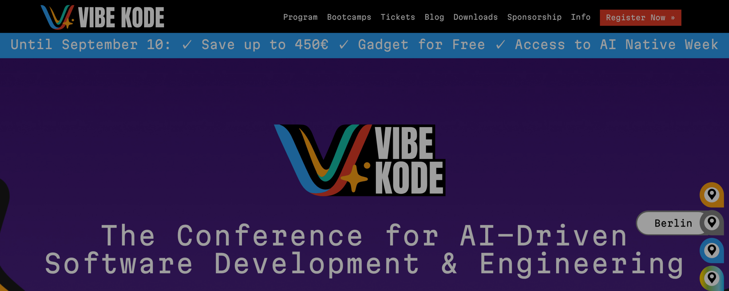 VibeKode Berlin 2026 official website homepage