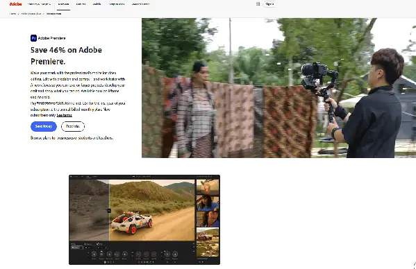 Adobe Premiere Pro with AI-assisted editing tools