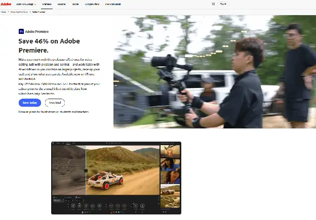 Adobe Premiere Pro editing workspace