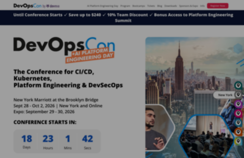 DevOpsCon New York 2026 official website homepage