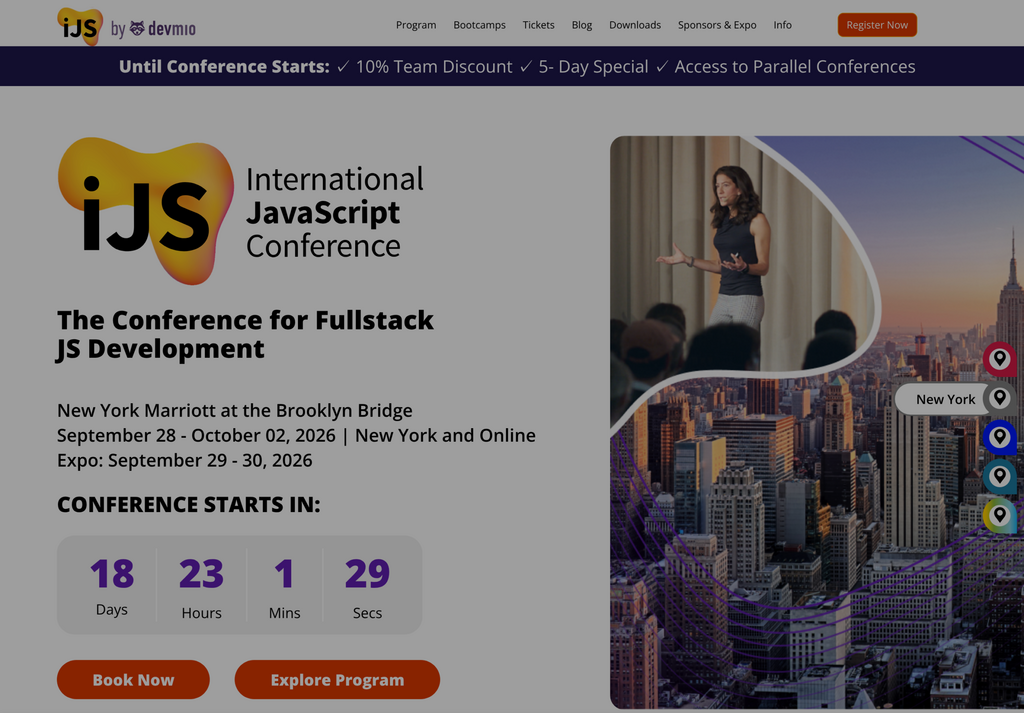 iJS New York 2026 official website homepage