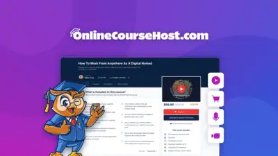 OnlineCourseHost is a white-label course platform that lets creators host, sell, and deliver online courses on a custom domain with AI authoring assis