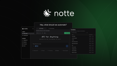 Notte is a cloud browser infrastructure platform that turns natural-language browser tasks into callable API endpoints for AI agents, with built-in st