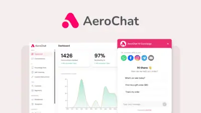 AeroChat is an AI omnichannel chatbot built for Shopify eCommerce stores that automates customer support across web chat, WhatsApp, Instagram, and ema