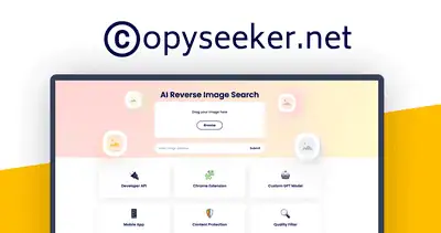 Copyseeker is a reverse image search platform that aggregates results from multiple search engines and uses AI to detect image origin, reuse, and AI-g
