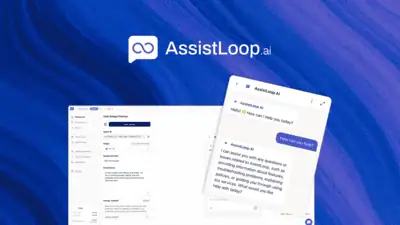 AssistLoop is an AI support chatbot that trains on your docs, URLs, and text to answer customer questions and capture leads from a website widget.