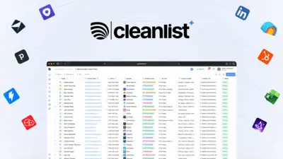 Cleanlist AI is a B2B lead enrichment platform that finds and verifies prospect email addresses and phone numbers at scale using a waterfall of multip
