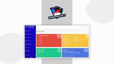 VidPenguin2 is an automated video SEO tool that syndicates YouTube videos across 32 defined link networks to support Google search rankings.