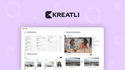 Kreatli is a video collaboration and review platform where creative teams share frame-accurate feedback, track file status, and manage production proj