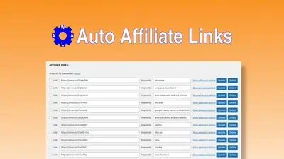 Auto Affiliate Links is a WordPress plugin that automatically inserts affiliate links into content based on keywords across eight major affiliate netw