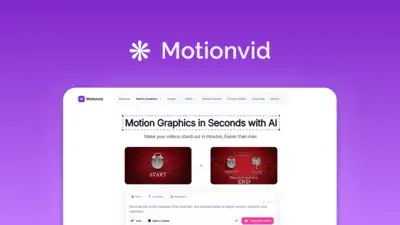 MotionVid AI is a text-to-video tool that turns natural language prompts into motion graphics, infographics, and short explainer animations.