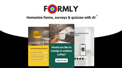 Formly is an AI-powered builder for forms, surveys, and quizzes with conditional logic, Stripe payments, and 25+ language support, all with no coding