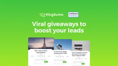 KingSumo is a viral giveaway platform used to grow email lists through referral-amplified contests, automated reminder emails, and social sharing ince