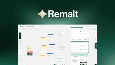 Remalt is a visual AI workspace that combines an infinite canvas with 10+ language models for content creation.
