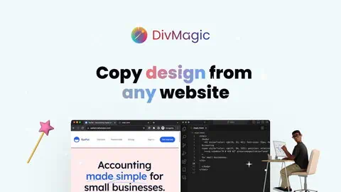 Effortless web element conversion with DivMagic's one-click magic.