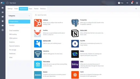 Many ready-made integrations