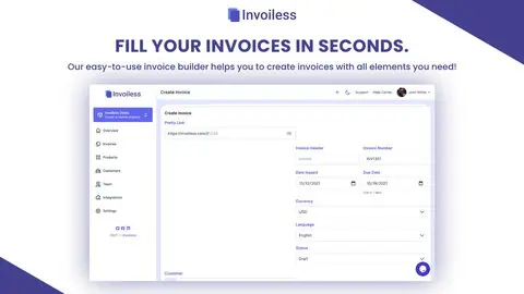 Easy to use invoice builder