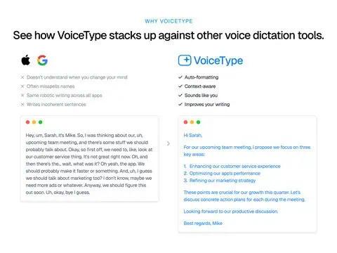 voicetype ai voice to text lifetime subscription 5k words month screenshot 3