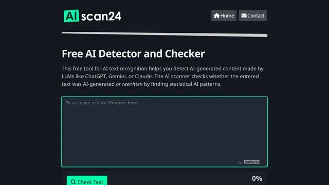 AIscan24 Review 2026: Free AI Detector Tested on 5 Samples