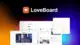 Loveboard collects video and text testimonials through shareable links, then embeds them as an auto-updating Wall of Love with no code.