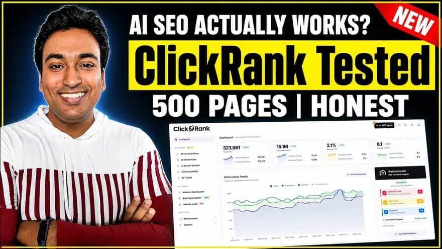 ClickRank AI SEO Review 2026: I Ran It on My Live Site (Here’s What Happened)