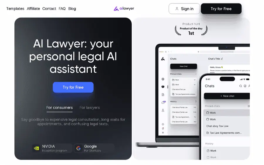AI Lawyer affiliate program - commission rates and program details