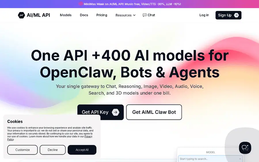 AIML API affiliate program - commission rates and program details