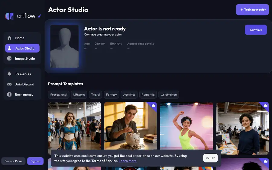 Artflow AI affiliate program - commission rates and program details