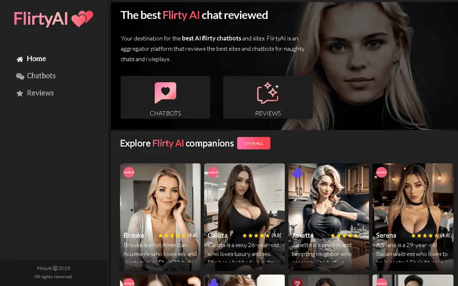 FlirtyAI affiliate program - commission rates and program details