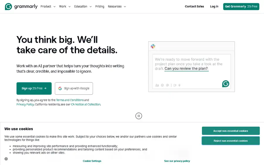 Grammarly affiliate program - commission rates and program details
