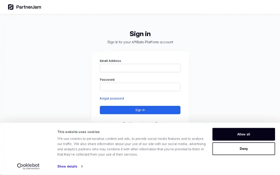 PartnerJam affiliate program - commission rates and program details