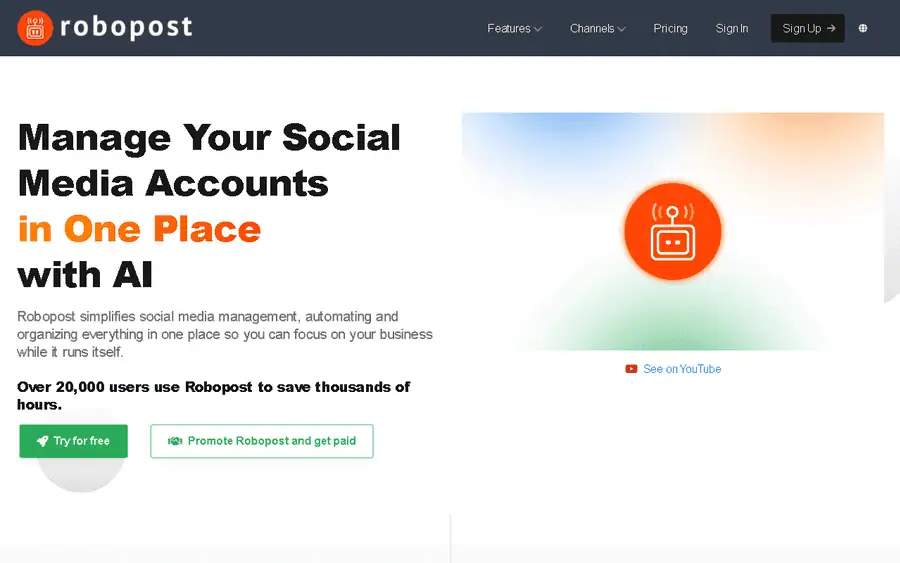 Robopost affiliate program - commission rates and program details