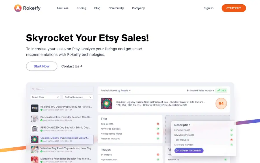 Roketfy affiliate program - commission rates and program details