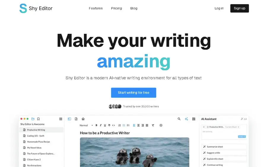 Shy Editor affiliate program - commission rates and program details