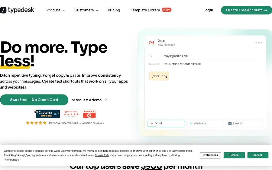 Typedesk affiliate program - commission rates and program details