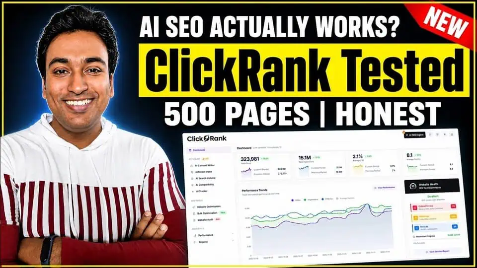 ClickRank AI SEO Review 2026: I Ran It on My Live Site (Here’s What Happened)