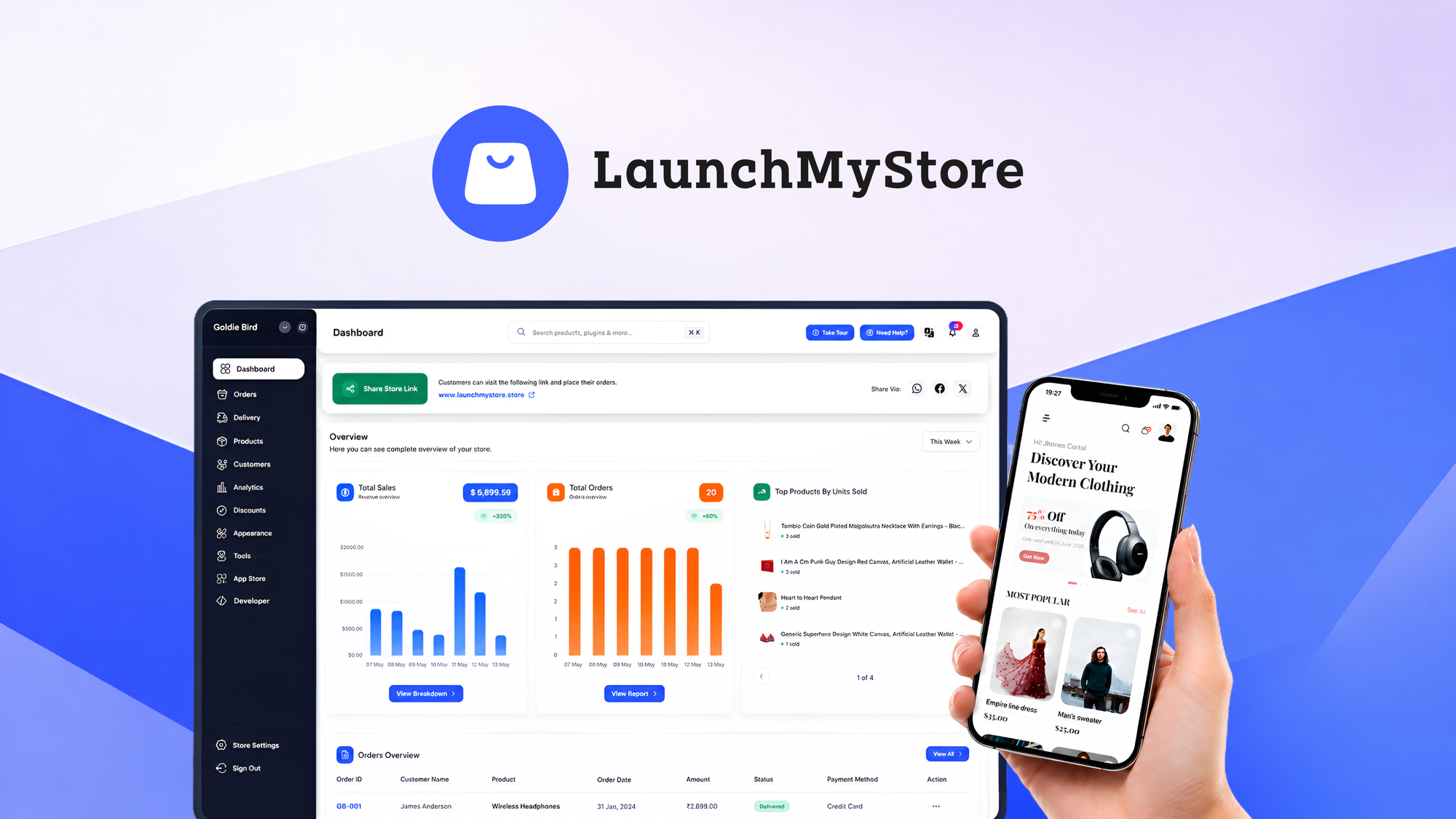 LaunchMyStore is an AI-assisted ecommerce platform with a visual theme builder, Nova AI assistant, MCP server integration, and 34+ payment gateways fo