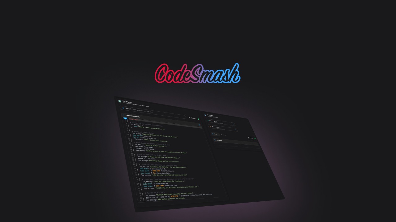 CodeSmash is a no-code deployment platform that ships serverless APIs, static sites, and 35+ pre-built apps into your own AWS account and GitHub repos