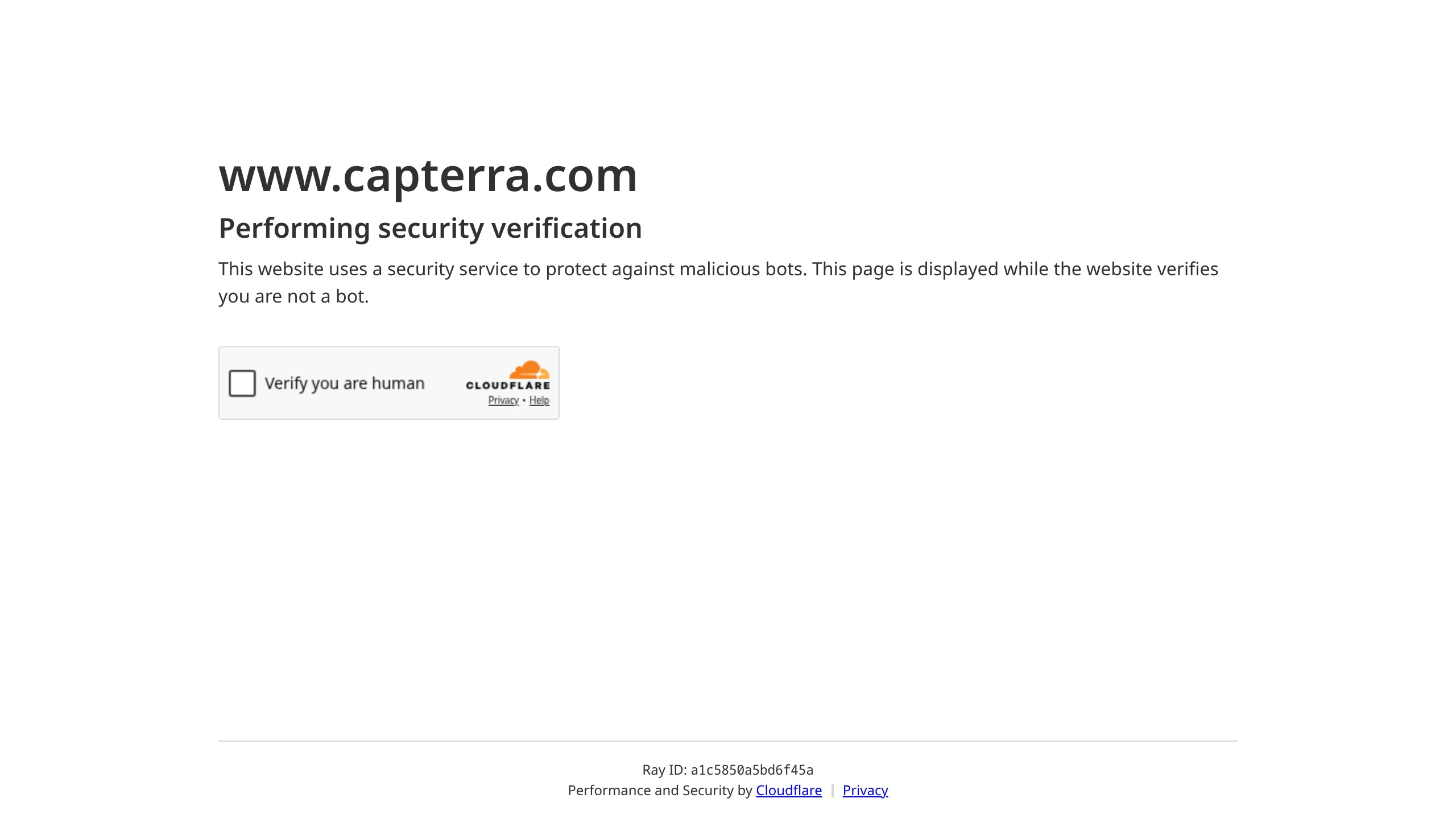 Capterra homepage showing Uncategorized directory listing