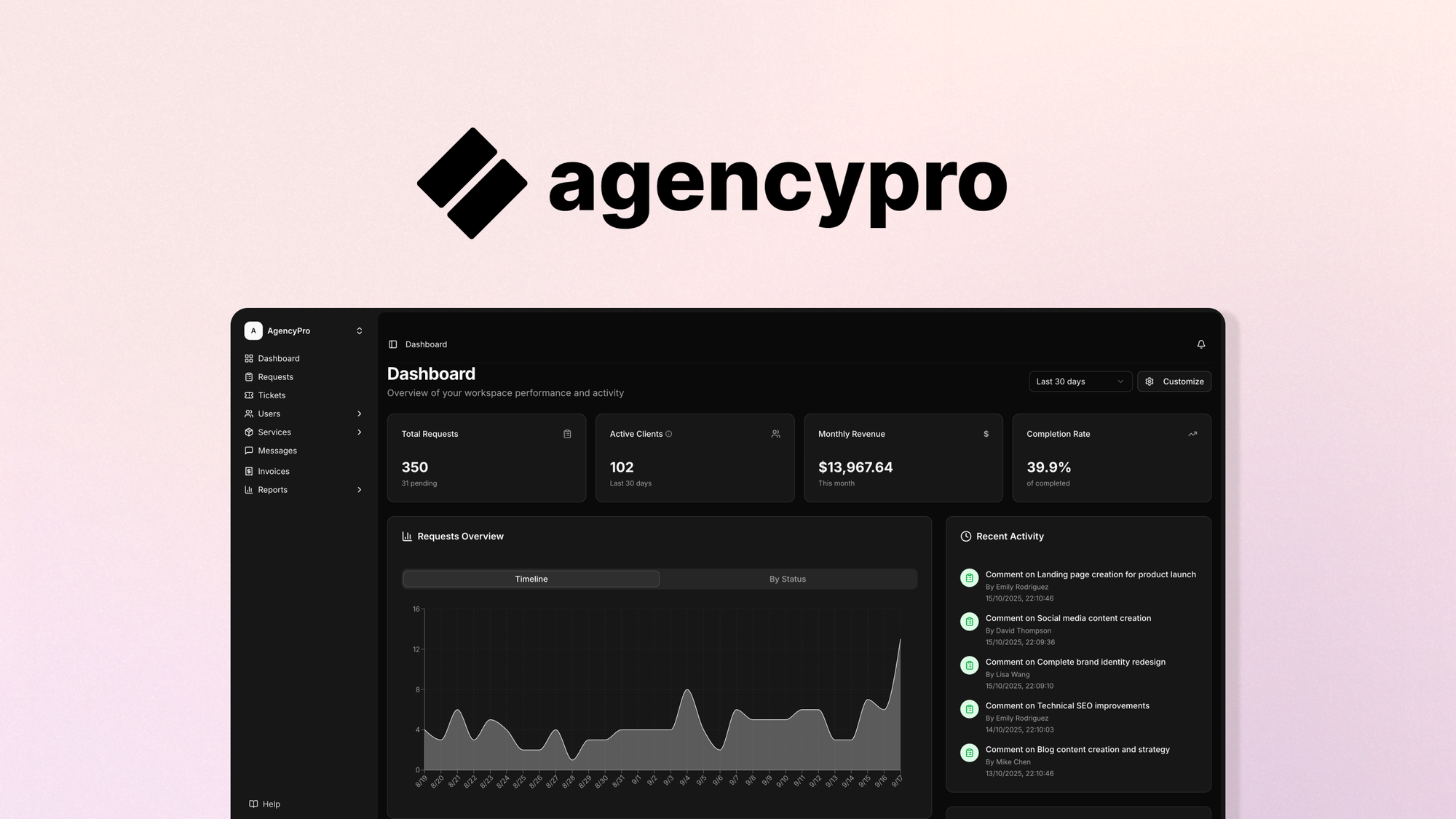 All-in-one client portal and agency management software for service agencies to manage projects, billing, team coordination, and client communication.