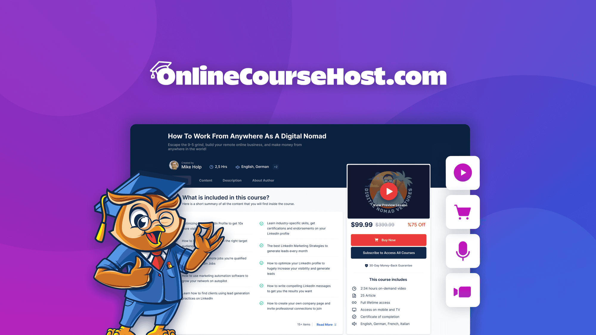 OnlineCourseHost.com Lifetime Deal